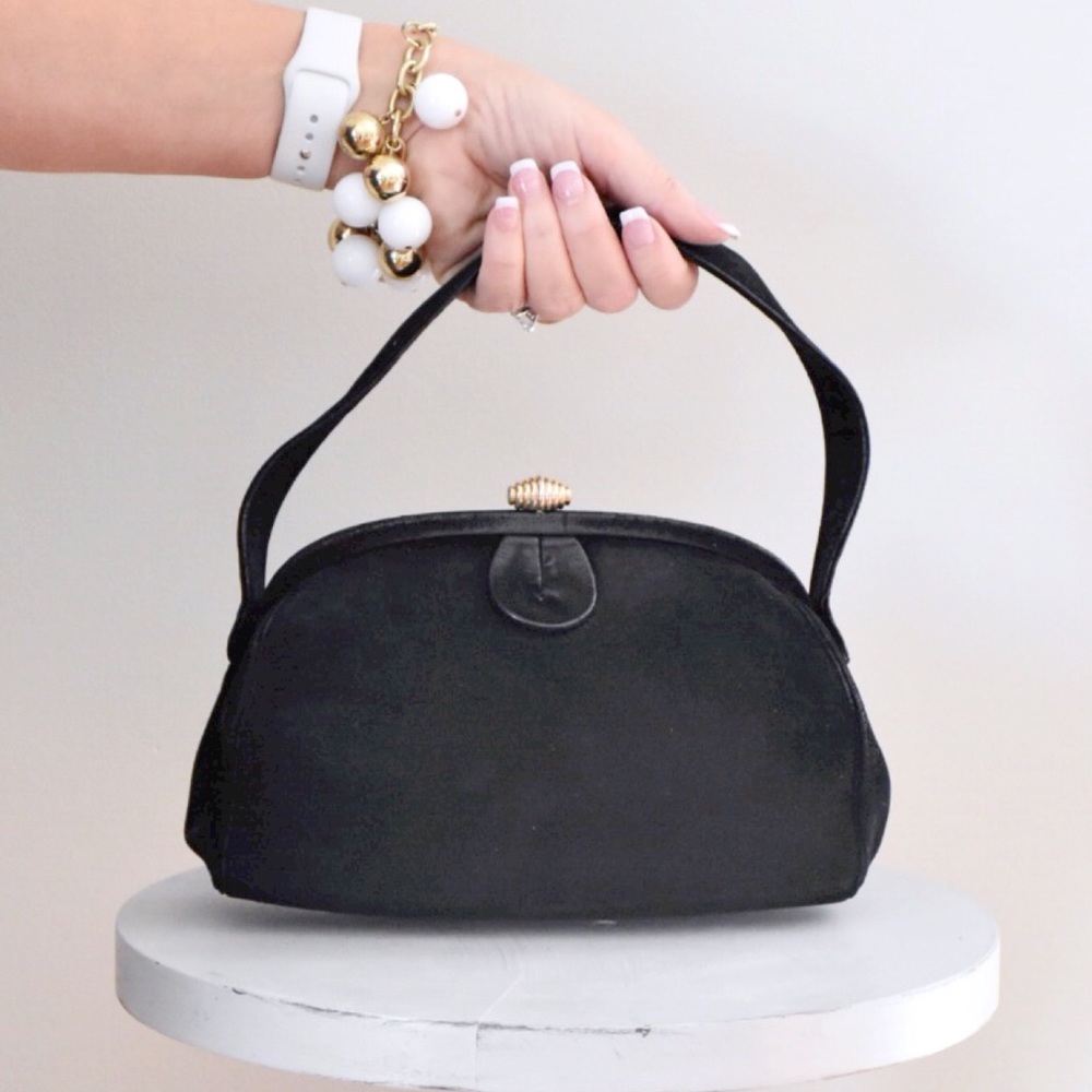 Vintage 50s / 60s Suede Handbag